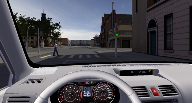 Autofahrer und Fussgänger