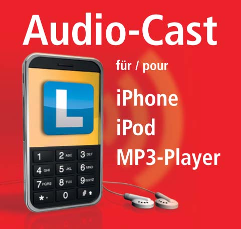 AudioCast: Theorielektionen zur Autoprüfung anhören.