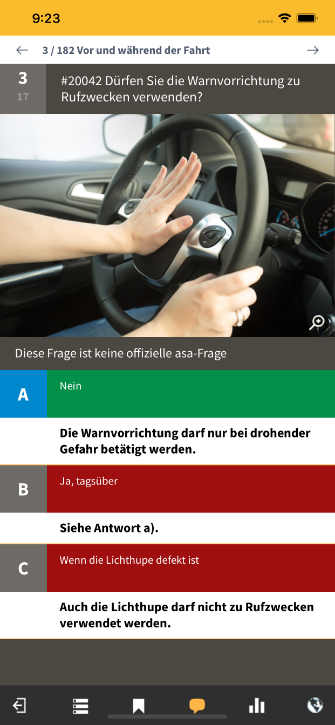 Alle Fragen für die Autoprüfung