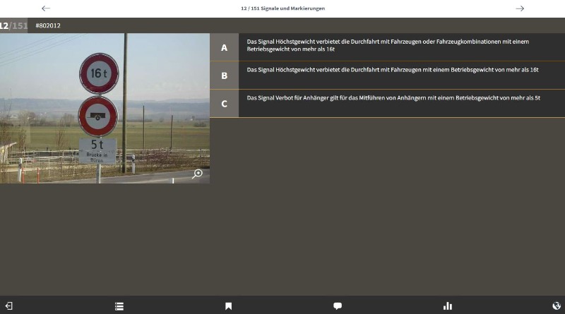 wichtige Signale für Lastwagenfahrer