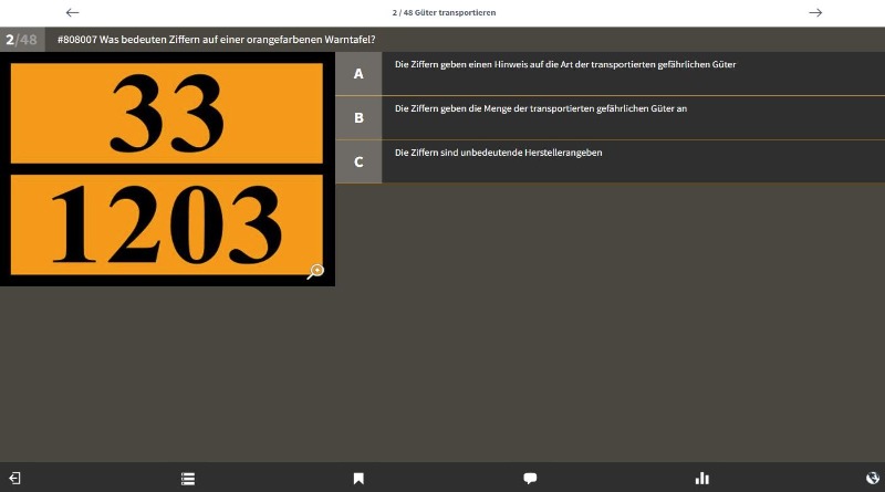 Testfragen für Lastwagenprüfung