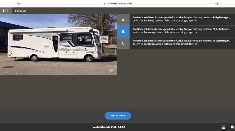 Würden Sie die Theorieprüfung bestehen? Sehen Sie die Auswertung