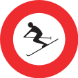 Skifahren verboten