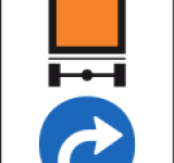 Vorgeschriebene Fahrtrichtung für Fahrzeuge mit gefährlicher Ladung