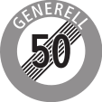 Ende der Höchstgeschwindigkeit 50 generell