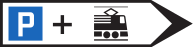 Wegweiser «Parkplatz mit Anschluss an öffentliches Verkehrsmittel»