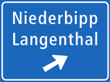Wegweiser bei Anschlüssen