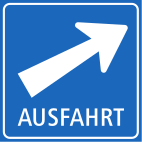 Ausfahrtstafel