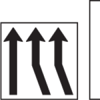 Anzeige der Fahrstreifen (Beispiele)